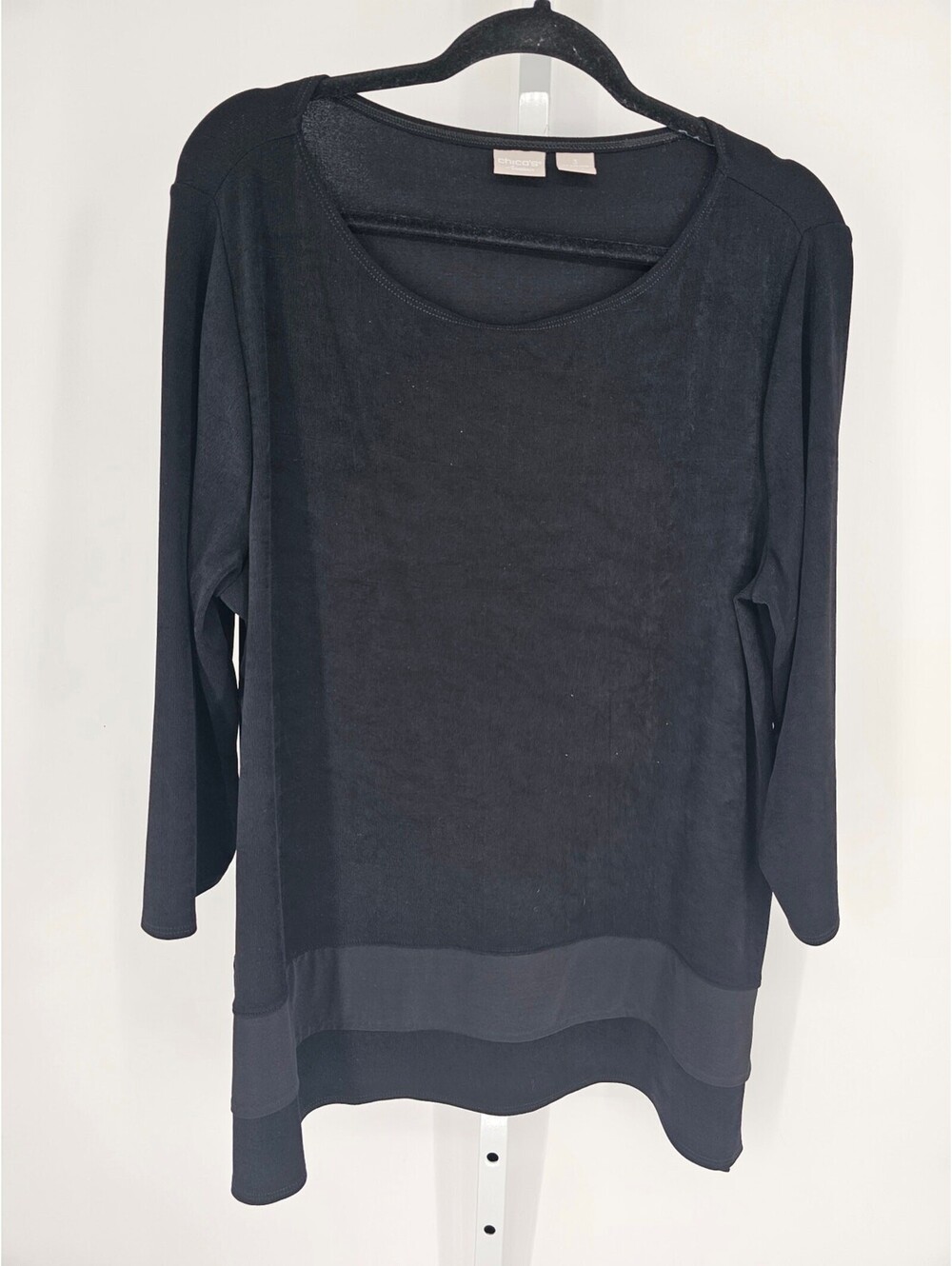 Travelers by Chico's Women's Long Sleeve Scoop Neck Casual Long Sweater Size 3